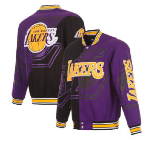 Authentic NBA Team Los Angeles Lakers Purple JH Design Embroidered Jacket