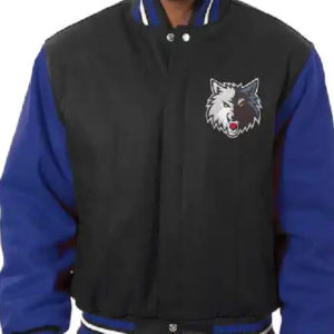 Minnesota Timberwolves Jh Design NBA Team Black Domestic Wool Jacket