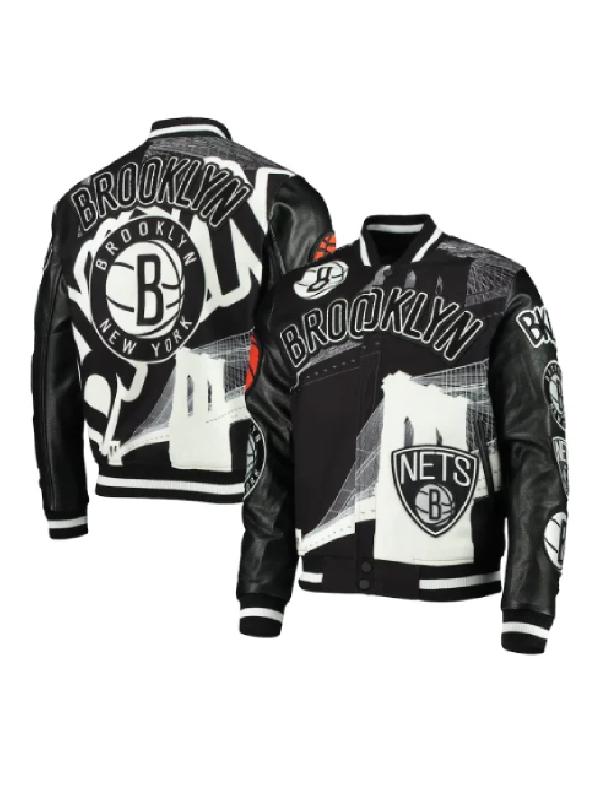 NBA Brooklyn Nets Pro Standard Remix Varsity Jacket