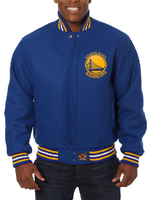 NBA Golden State Warriors JH Design Royal Big & Tall All Wool Jacket