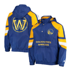 NBA Golden State Warriors Starter Royal And Gold The Pro II Half-Zip Jacket