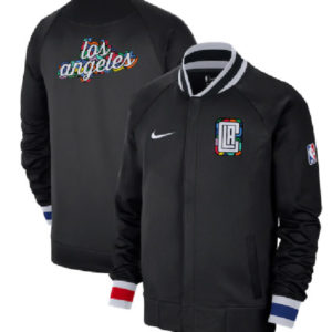 NBA LA Clippers Men’s Nike Black City Edition Showtime Thermaflex Long Varsity Jacket