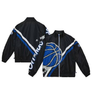 NBA Mitchell And Ness Black Orlando Magic Exploded Logo Jacket