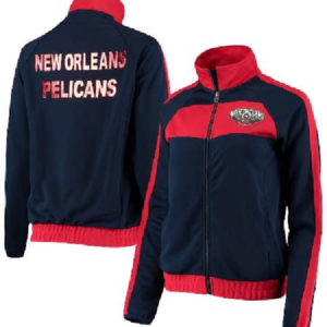 NBA New Orleans Pelicans G-iii Sports By Carl Banks Navy Sports Hoop Raglan Track Jacket