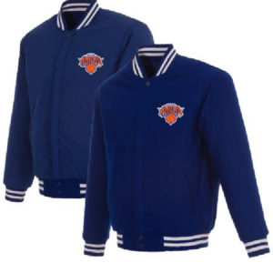 NBA New York Knicks Jh Design Royal Reversible Embroidered Jacket