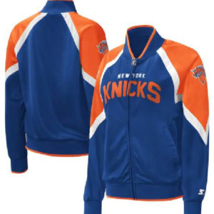 NBA New York Knicks Starter Blue Slam Dunk Raglan Jacket