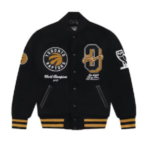 NBA OVO x Raptors Black Varsity Jacket