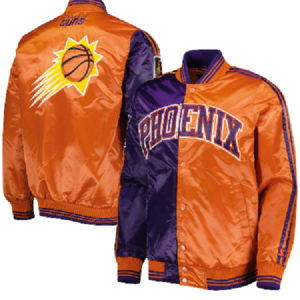 NBA Starter Purple And Orange Phoenix Suns Fast Break Satin Jacket