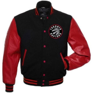 NBA Toronto Raptors Black And Red Varsity Jacket