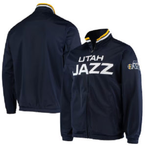 NBA Utah Jazz G-III Sports By Carl Banks Navy Dual Threat Tricot Jacket