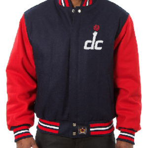 NBA Washington Wizards JH Design Domestic Navy Two-Tone Wool Jacket