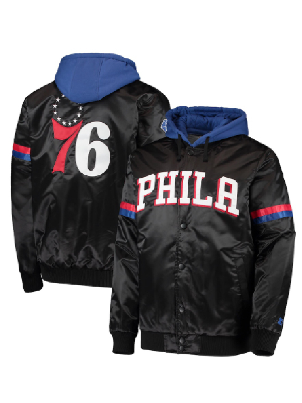 Philadelphia 76ers Starter NBA Team 75th Anniversary Varsity Hoodie Jacket