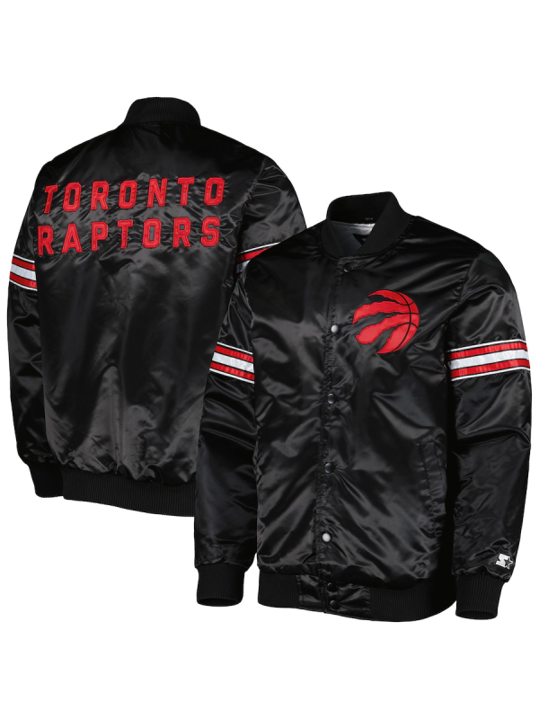 Toronto Raptors Starter Black Pick & Roll Varsity Jacket