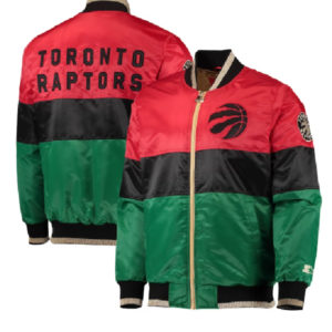 Toronto Raptors Starter Red_Black_Green Black History Month NBA 75th Anniversary Jacket
