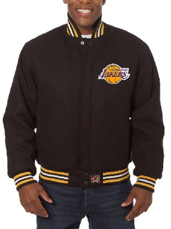 Los Angeles Lakers NBA Team JH Design Wool Varsity Jacket