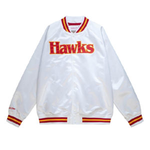 NBA Atlanta Hawks White varsity jacket