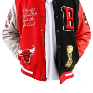 NBA Chicago Bulls Legend Fan Letterman Varsity Jacket
