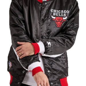 NBA Chicago Bulls Starter Varsity Black Letterman Jacket