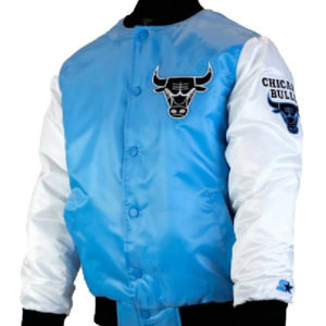 NBA Chicago Bulls Tobacco Road Varsity Blue And White Jacket
