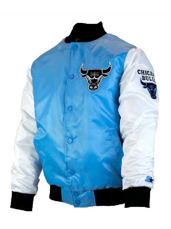 NBA Chicago Bulls Tobacco Road Varsity Blue And White Jacket