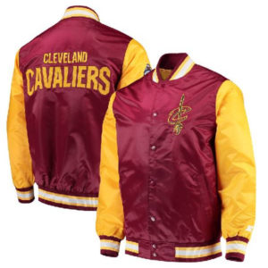 Cleveland Cavaliers Wine Gold Varsity Jacket