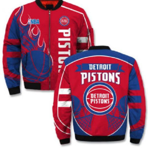 NBA Detroit Pistons Printful 3D Bomber Letterman Jacket