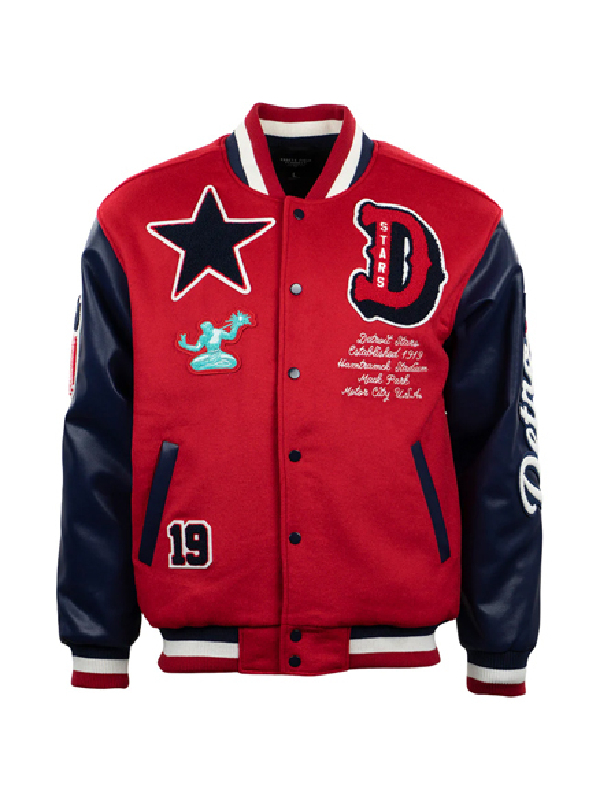 NBA Detroit Pistons Stars Vintage Inspired Varsity Jacket