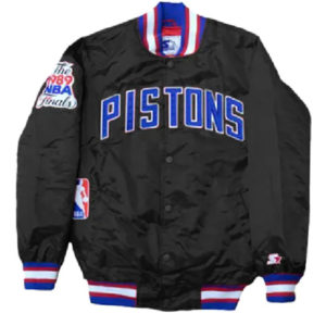 NBA Detroit Pistons Vintage Starter Black Varsity Jacket
