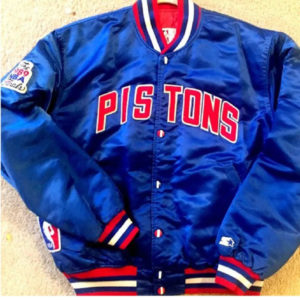 NBA Detroit Pistons Vintage Starter Blue Varsity Jacket