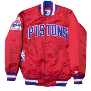 NBA Detroit Pistons Vintage Starter Red Varsity Jacket
