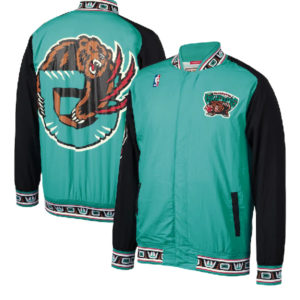 NBA Grizzlies Mitchell & Ness Hardwood Classics Authentic Turquoise Varsity Jacket