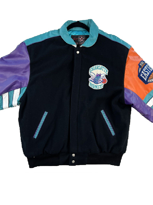 NBA Hamilton Charlotte Vintage 90’s Jeff Hornets Wool Varsity Jacket