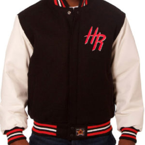 NBA Houston Rockets JH Design Black_White Wool Jacket