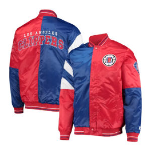 NBA LA Clippers Starter 75th Anniversary Leader Color Block Royal_Red Varsity Jacket