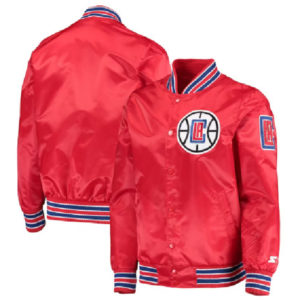 NBA LA Clippers Team Starter Red The Diamond Classic Varsity Jacket