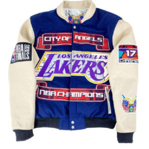 NBA Los Angeles Lakers 2020 Championship Leather Varsity Jacket