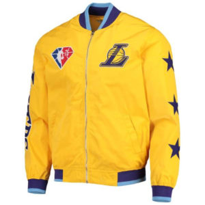 NBA Los Angeles Lakers Jh Design Gold City Edition Bomber Jacket