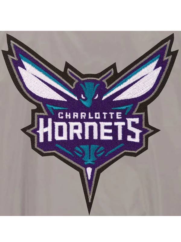 Charlotte Hornets Lightweight Nylon Gray Jacket