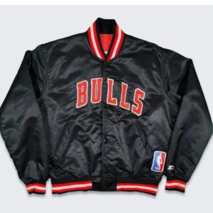Chicago Bulls 80’s Black Bomber Jacket