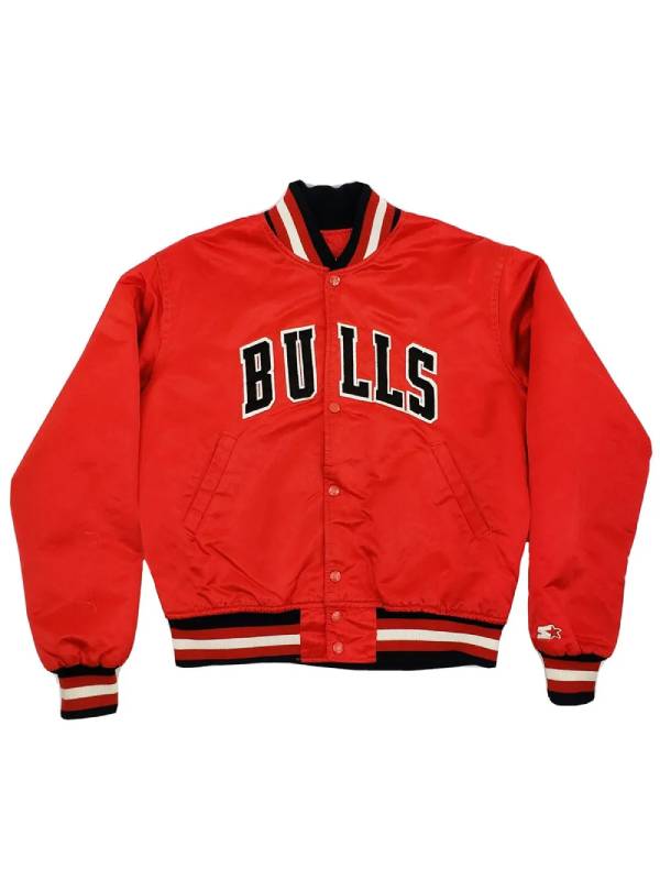 Chicago Bulls 80s Starter Red Satin Jacket