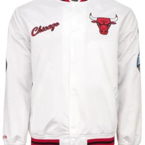 Chicago Bulls City Collection White Satin Jacket