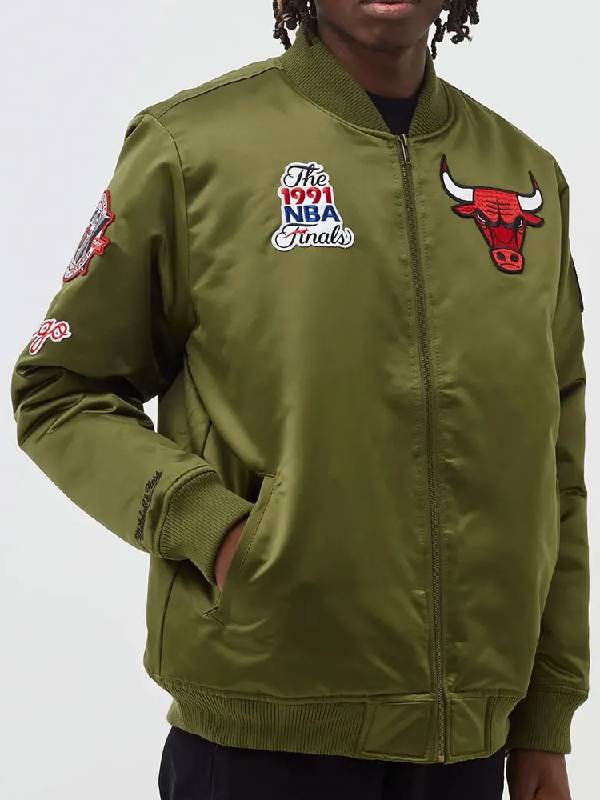 Chicago Bulls Flight Green Jacket
