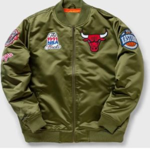Chicago Bulls Flight Green Jacket