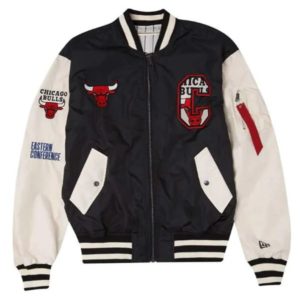 Chicago Bulls New Era Bomber Satin Jacket