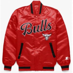 Chicago Bulls Starter Exclusive Red Satin Jacket