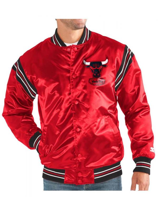 Chicago Bulls Windy City Red Satin Jacket