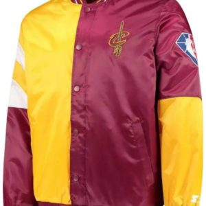 Cleveland Cavaliers Leader Burgundy And Yellow Jacket