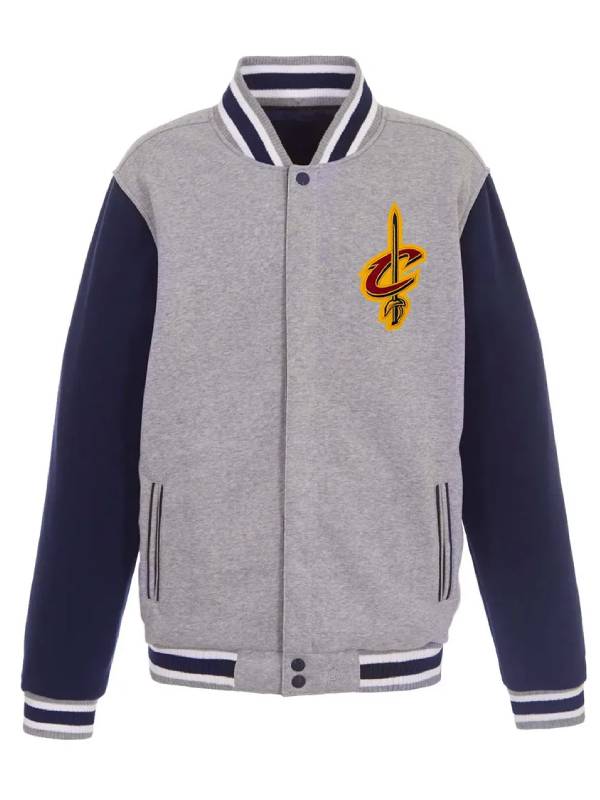 Cleveland Cavaliers Navy Blue And Gray Jacket
