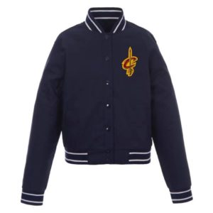 Cleveland Cavaliers Poly Twill Navy Blue Jacket