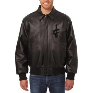 Cleveland Cavaliers Shirt Collar Leather Jacket